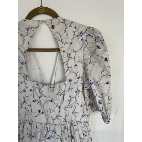 Nicholas Celie Maxi Dress 6 Floral Print V-Neck Purple/White - Picture 8 of 16